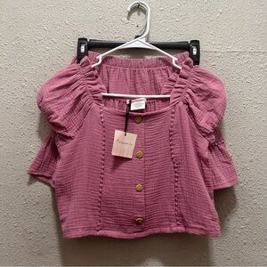 Love Squared Girls 2 Piece Top and Skirt NWT Size 10